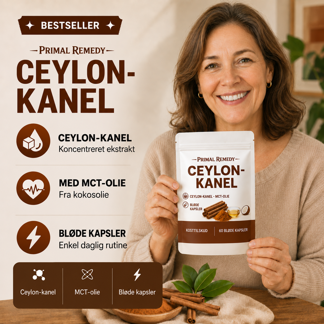 Primal Remedy Ceylon-kanel med MCT-olie