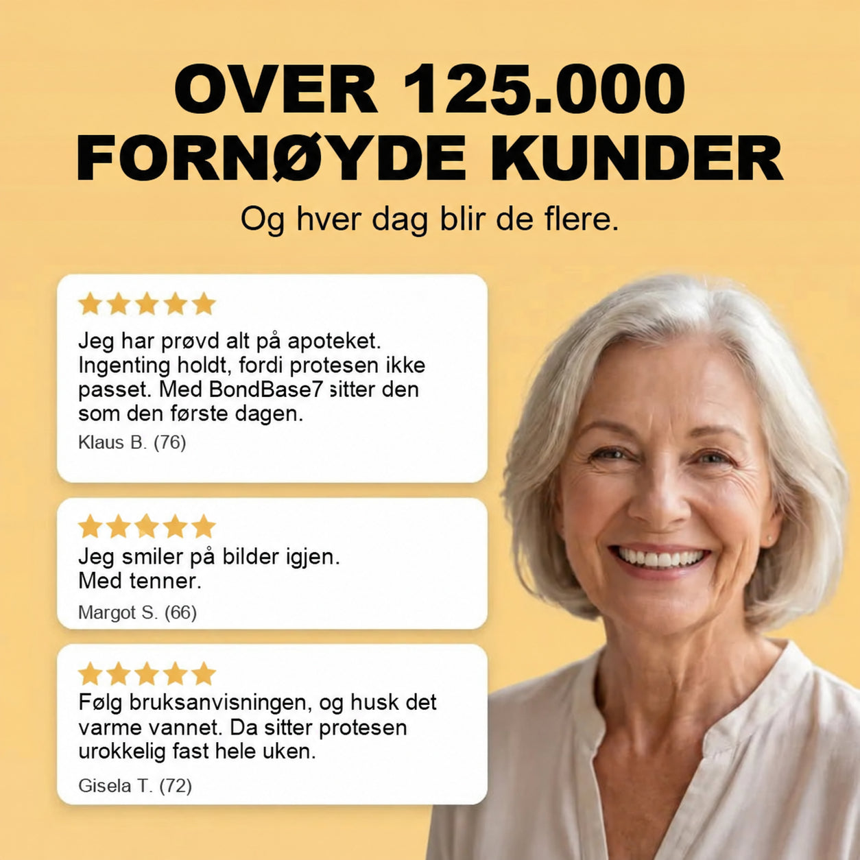 Over 125 000 fornøyde kunder og ekte anmeldelser