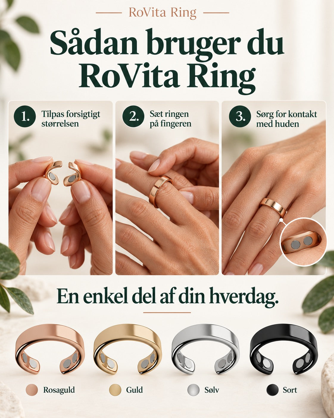 Sådan tilpasser og bruger du RoVita Ring